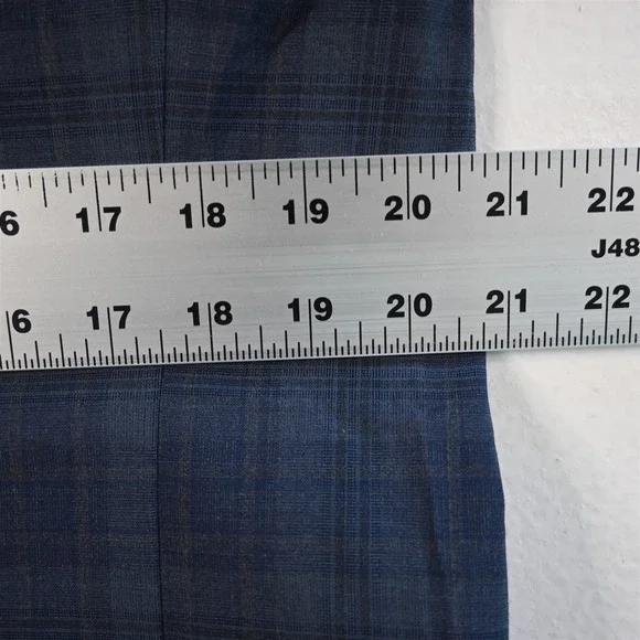 Bonobos 44L Plaid Marzotto Wool Zip Pocket Soft Shoulder Suit Jacket Sport Coat